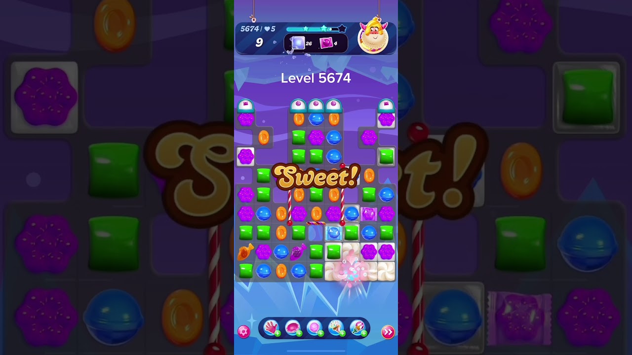 Candy Crush Saga level 5674 - Nightmare Level with 3 FREE Boosters  & AD Bonus | High Speed