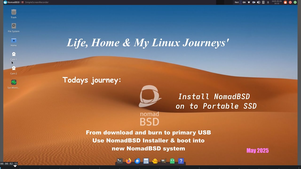 NomadBSD 141R 20240711 installed on SSD via USB