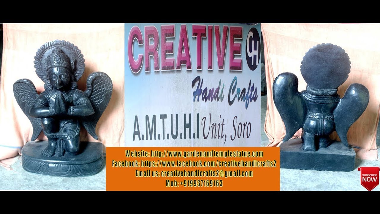 Stone Carving-The Making Of legendary bird Garuda Statue/Sculpture || Creative Handicrafts