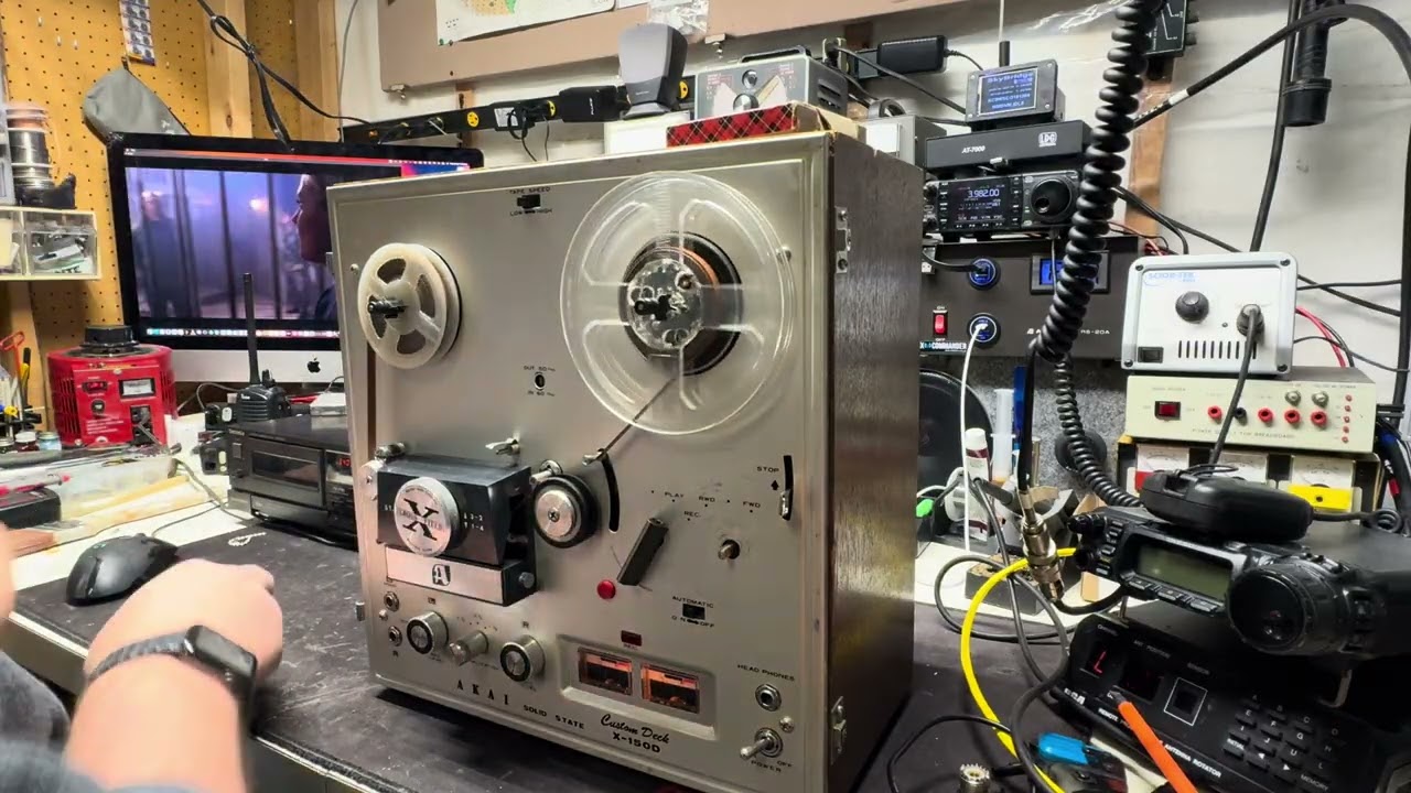 AKAI X-150D saved from the salvage yard pre-restoration test ￼