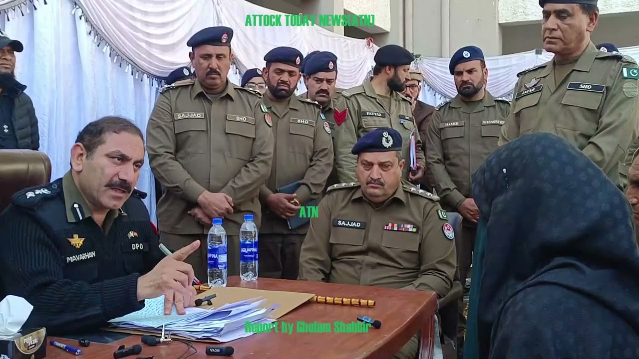 DPO Attock Sardar Mavarhan Khan listened to the problems of the people in the open court in Jand