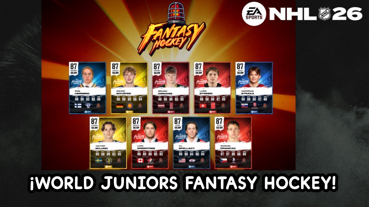 ¡¡YA TENEMOS AQUÍ LAS WORLD JUNIOR FANTASY HOCKEY!! | CONTENIDO DE NHL 26