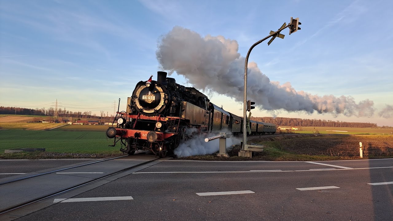 Winterdampf der GES im Strohgäu mit 64 419 der DBK aus Crailsheim