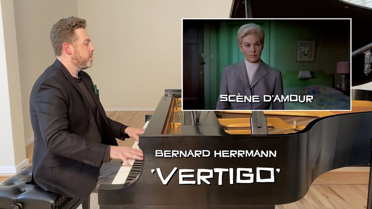 Bernard Herrmann: Scène d'Amour | Vertigo (piano cover with film)