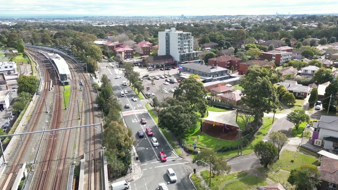 Flying High over Narwee Sydney. Chasing trains & tracking the line by DJI DRONE. #Narwee #djimini3