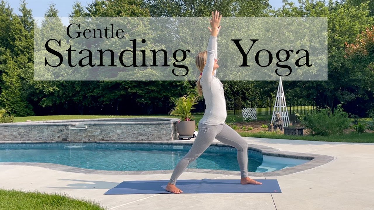 GENTLE STANDING YOGA - Gentle standing poses for seniors and beginners outside in nature