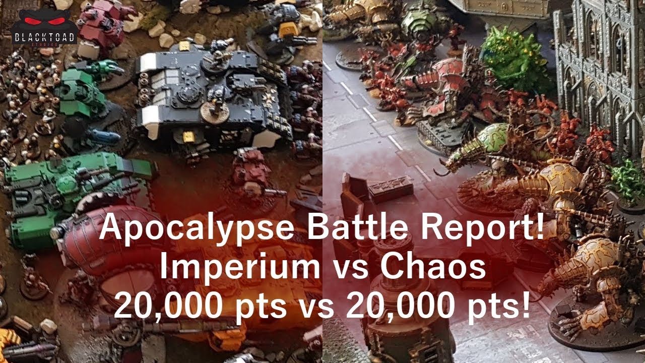 Apocalypse 8th Edition - 40,000 points of Imperium Vs Chaos - Warhammer 40k Battle Report