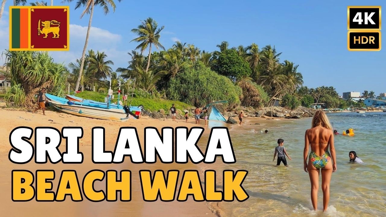 [4K HDR] Sri Lanka — Beach Walk 4K | Better than Phuket?