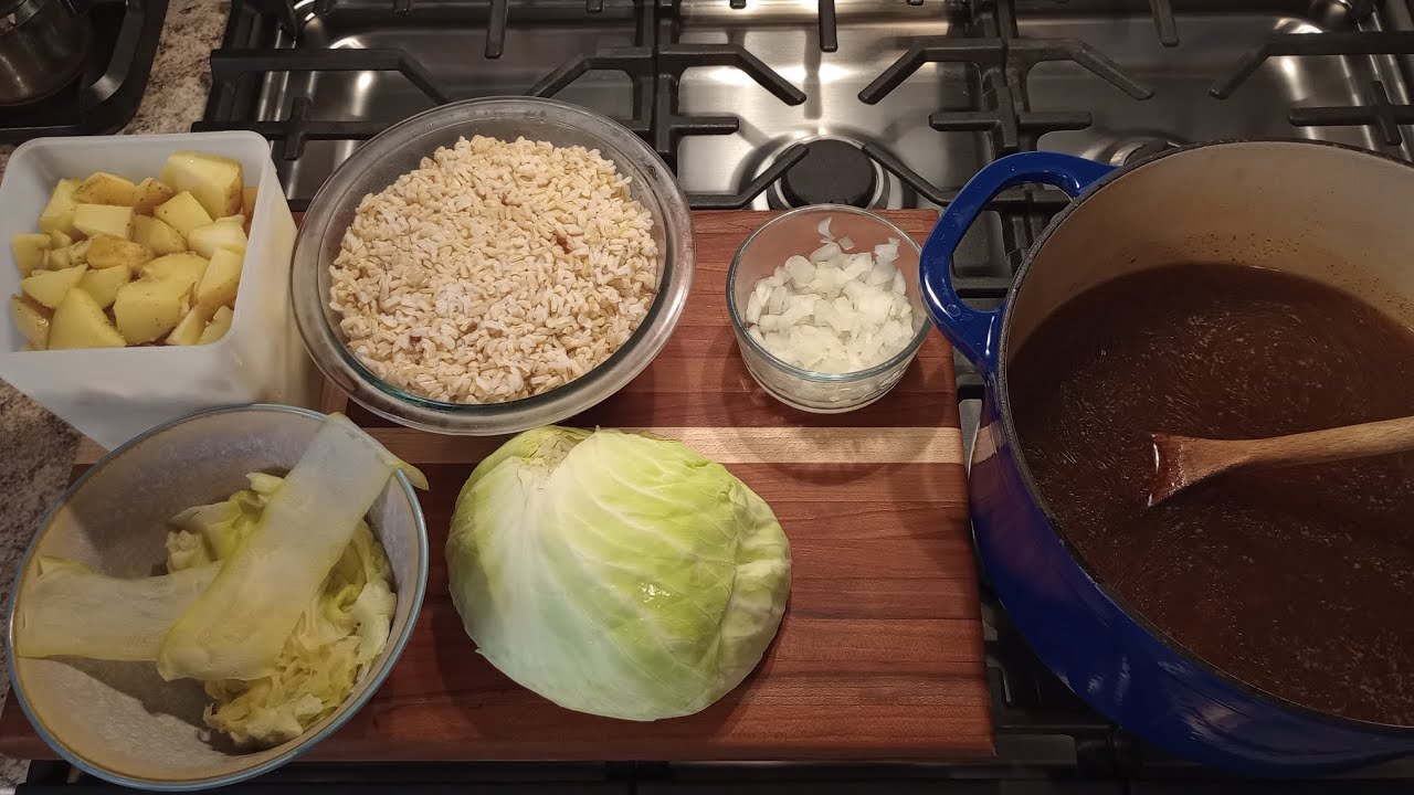 Суп для бедняков/Тушеное мясо из холодильника/Остатки тушеного мяса