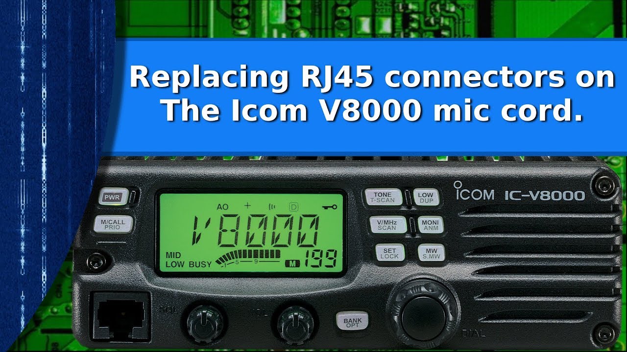 Ham Radio - Replacing RJ45 connectors on an Icom IC-V8000 mic cable