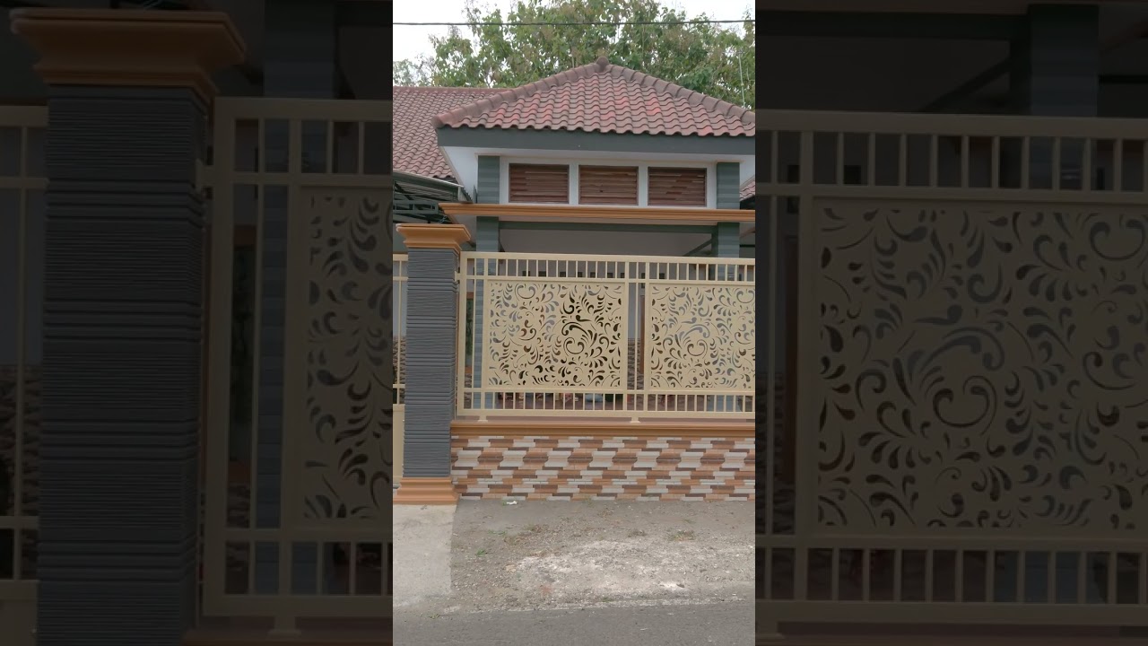 Pagar Rumah Minimalis Motif Cutting Terbaru || modern & elegan