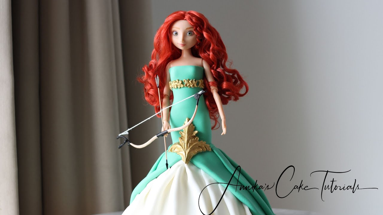 How to make a Merida doll cake | Disney princess cake