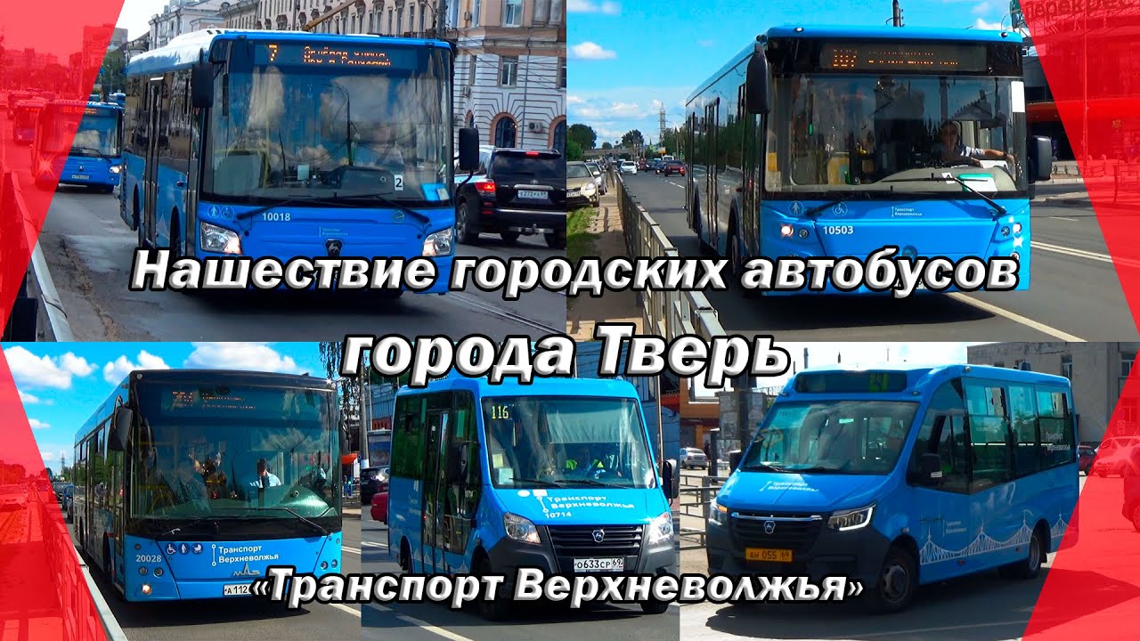 Нашествие городских автобусов города Тверь / ЛиАЗы, МАЗы и Газели / 