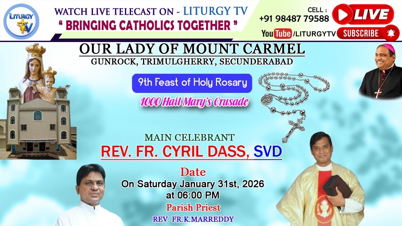 Rev. Fr Cyril Dass SVD | 9th Feast of Holy Rosary | Holy Mass 6pm | OUR LADY OF MOUNT CARMEL|31-1-26