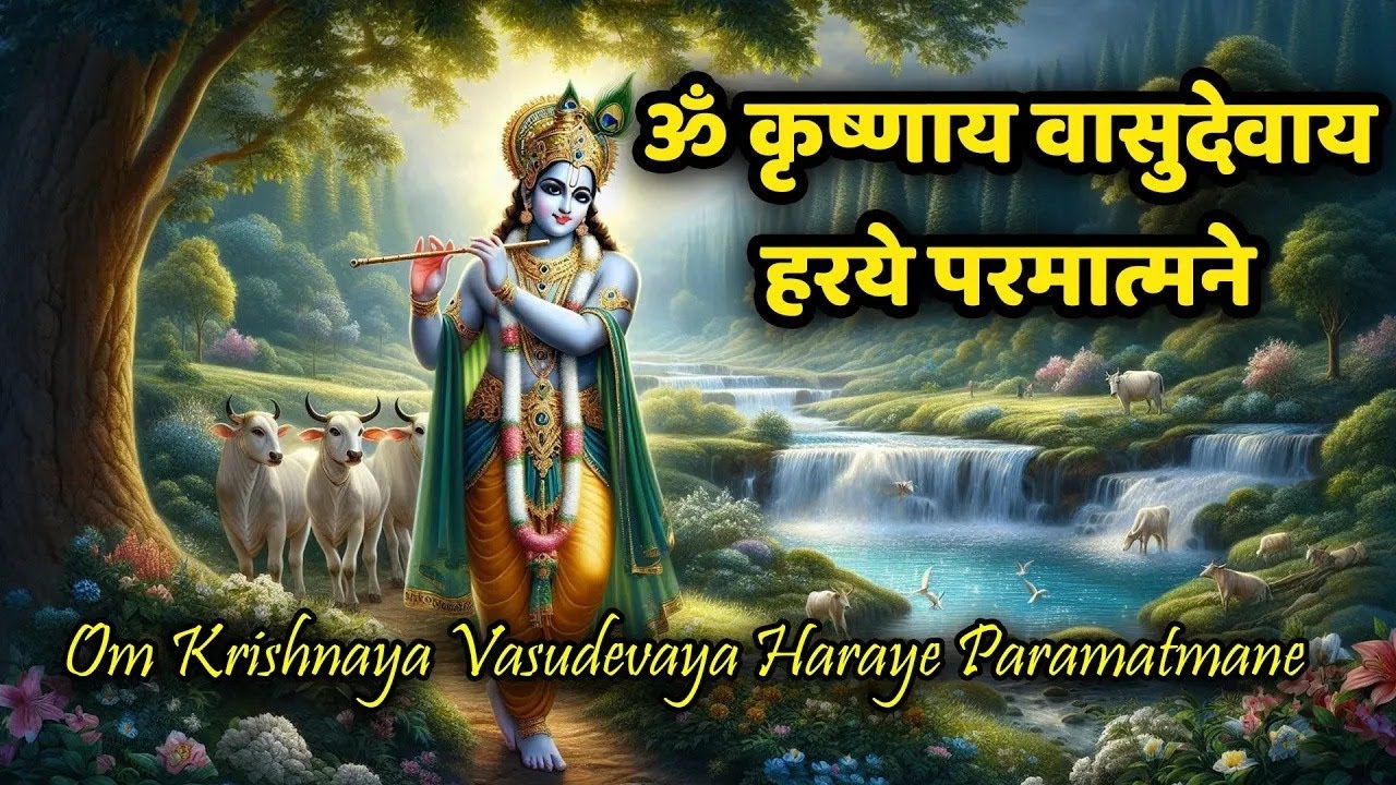 ॐ कृष्णाय वासुदेवाय हरये परमात्मने 🙏Om Krishnaya Vasudevaya Haraye Paramatmane Shri | Krishna Mantra