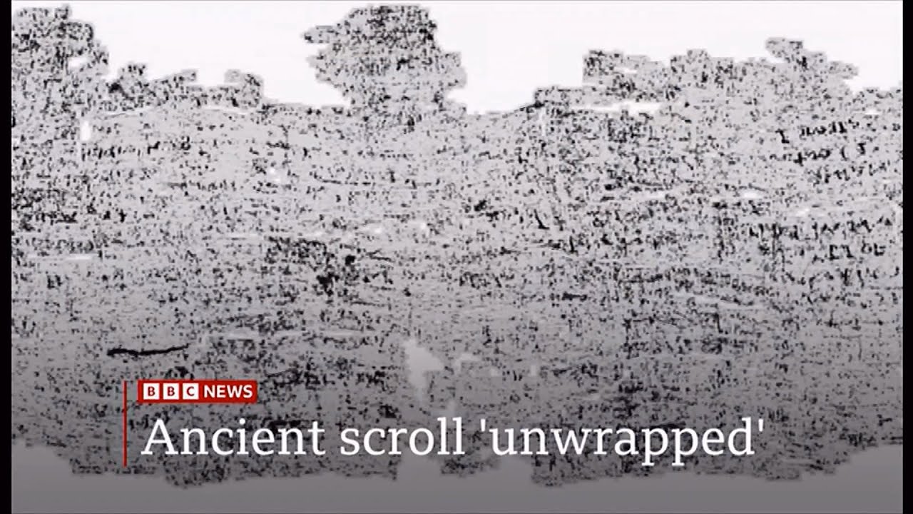 First glimpse inside burnt scroll after 2,000 years (Italy)  5/Feb/2025