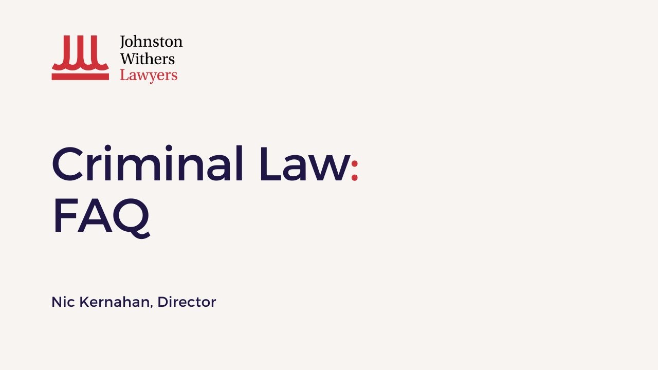 Criminal Law South Australia Frequently Asked Questions with Nic Kernahan