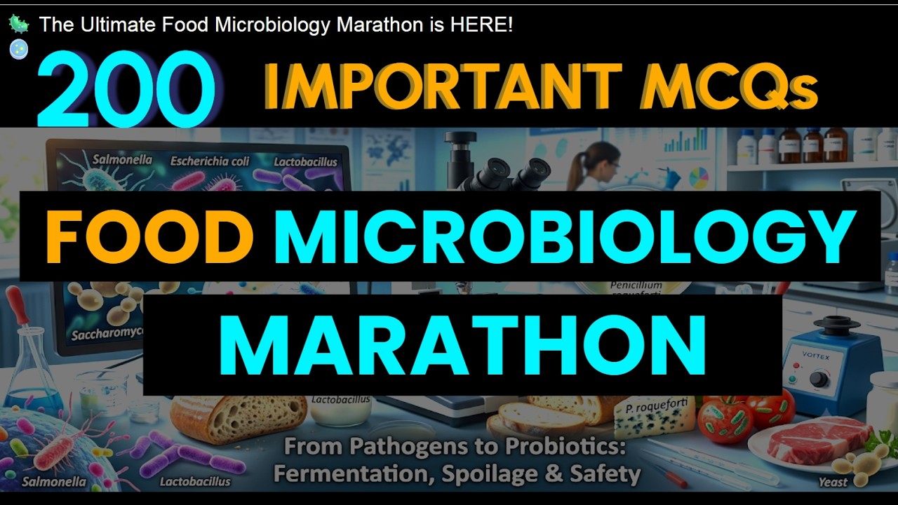 FOOD MICROBIOLOGY |UNIT -2 |200 MCQs| MARATHON VIDEO| Madhya Pradesh  Food Safety Officer Exam