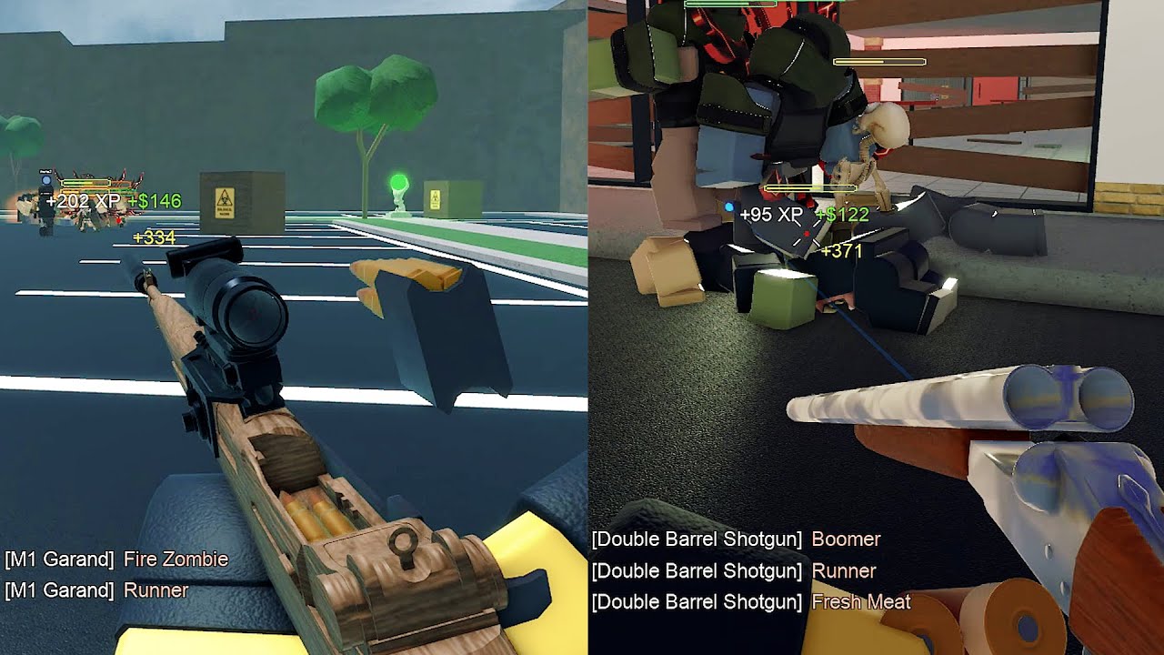 Zombie Uprising - (M1 Garand x Double Barrel Shotgun) - Roblox | Raw Gameplay | 02/20/2024 |