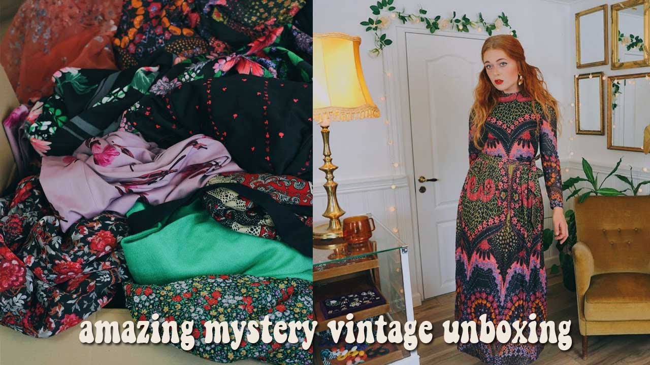 Fantastic 70's clothes mystery unboxing & try on