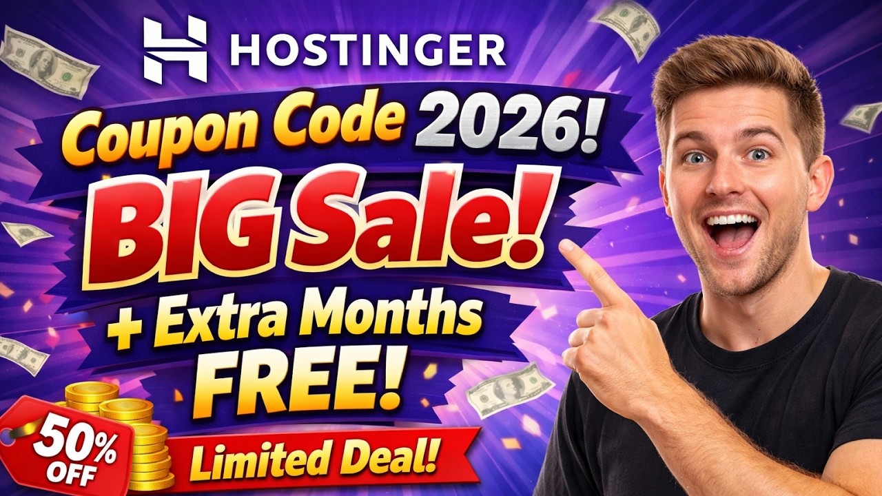 Hostinger Coupon Code 2026 | BIG Sale + Extra Months FREE (Limited Deal)