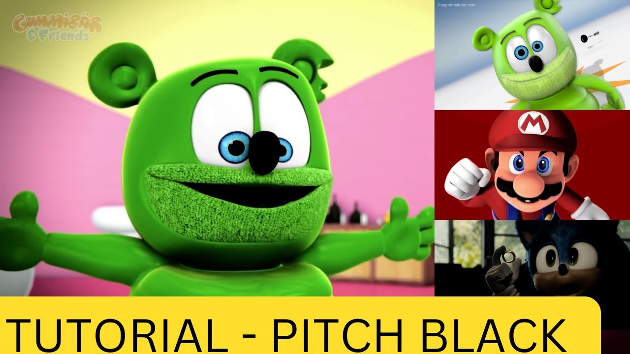 (Video Tutorial) Gummy Bear Gummibär Song & more clips PITCH BLACK EFFECT - Visual & Audio EFFECTS