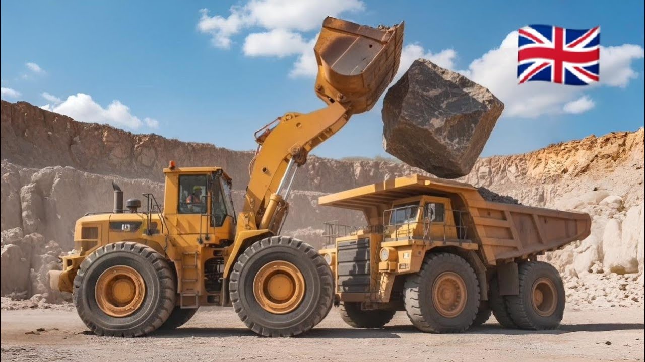 Extreme Rock Loading by Powerful Loader & Dump Truck