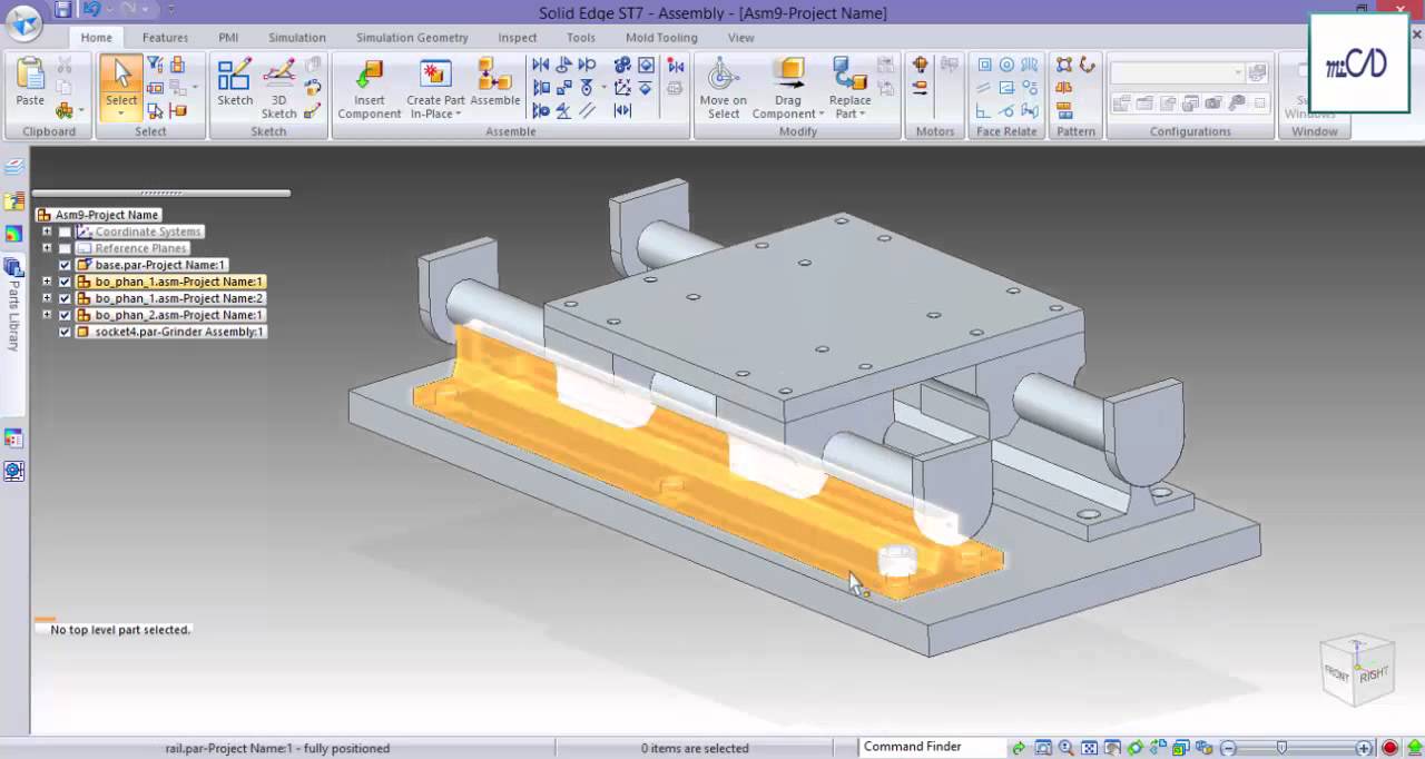 Phần mềm Solid Edge: lắp ráp và tạo bản vẽ lắp ráp
