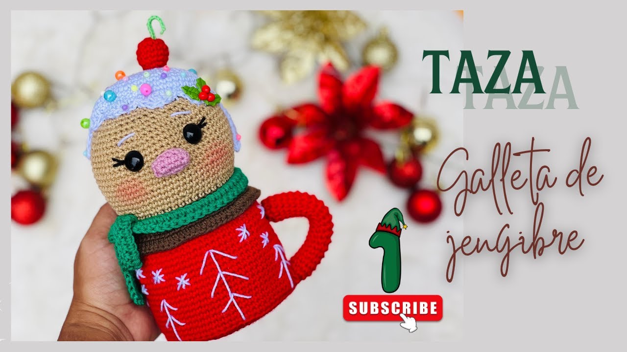 КРУЖКА ДЛЯ ИМБИРНОГО ПЕЧЕНЬЯ | Часть 1/3 🎄☕ Рождество амигуруми