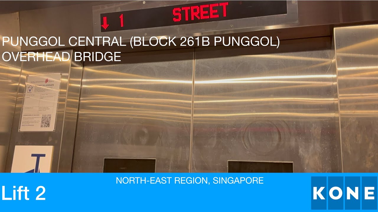 Punggol Central (Block 261B Punggol) Overhead Bridge || Kone Elevator (Lift 2)