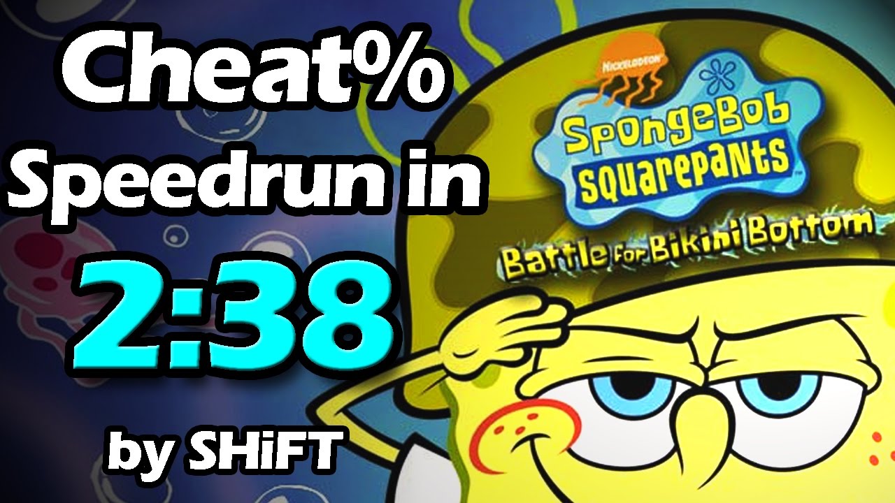 (World Record) SpongeBob SquarePants: Battle for Bikini Bottom Cheat% Speedrun in 2:38