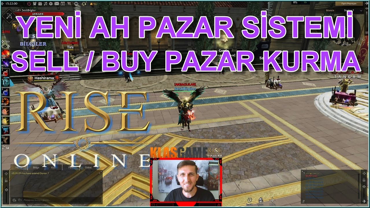 Rise Online YENİ AH Pazar Kurma Nasıl BUY veya SELL Pazar Nasıl Açılır ! !!- Sesli Bilgiler TR