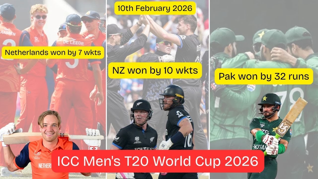 न्यूज़ीलैंड और पाकिस्तान ने दिखाई अपनी Strength.. NZ won by 10 Wickets. Pak Won by 32 runs. #cricket