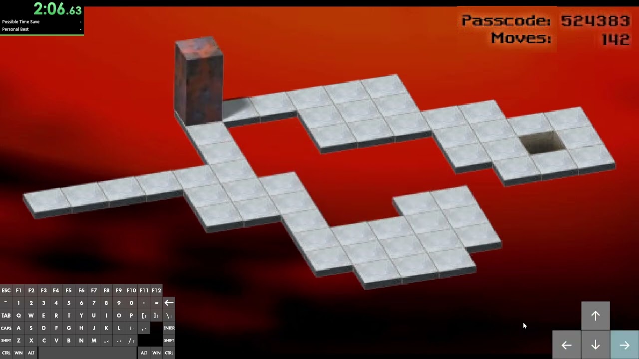 Bloxorz Speedrun All Stages 10 Levels 3:48.550