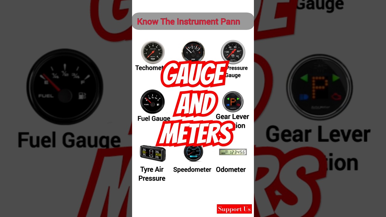 Cluster panel and its readings | instrument panel and Gauge | 