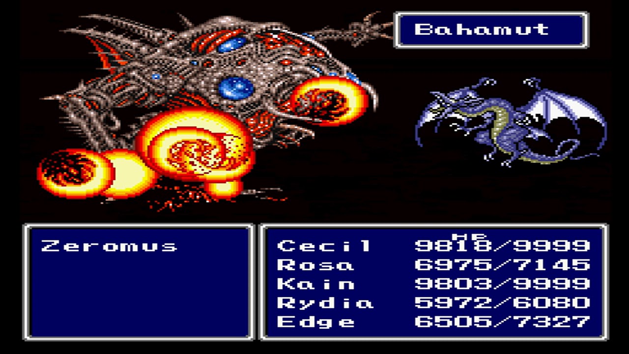 Final Fantasy II/IV - Final Boss Zeromus (SNES) - (Best Setup) HD 60fps