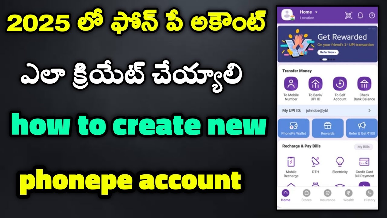 How to create phonepe account in telugu | how to open new phonepe account in telugu