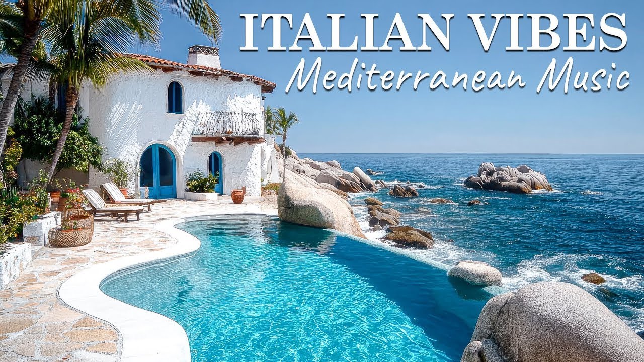 🎶 Italian Vibes & Mediterranean Music 🎶 Scenic Amalfi Coast & Lake Como Relaxation 4K