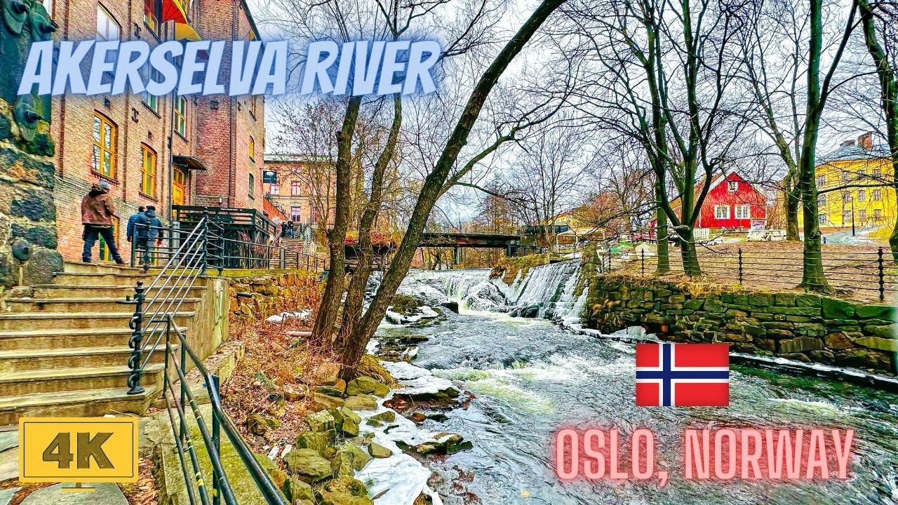 Oslo, Norway 🇳🇴 - Akerselva River, Winter's Last walk - 4K/60FPS