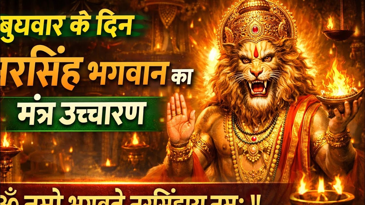 नृसिंह महामंत्र 108 बार | Om Ugram Veeram Mahavishnum | संकट नाशक शक्तिशाली मंत्र |