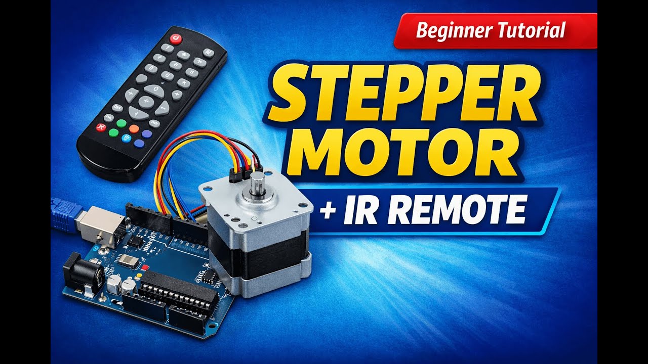 Control a stepper motor using an IR remote and Arduino