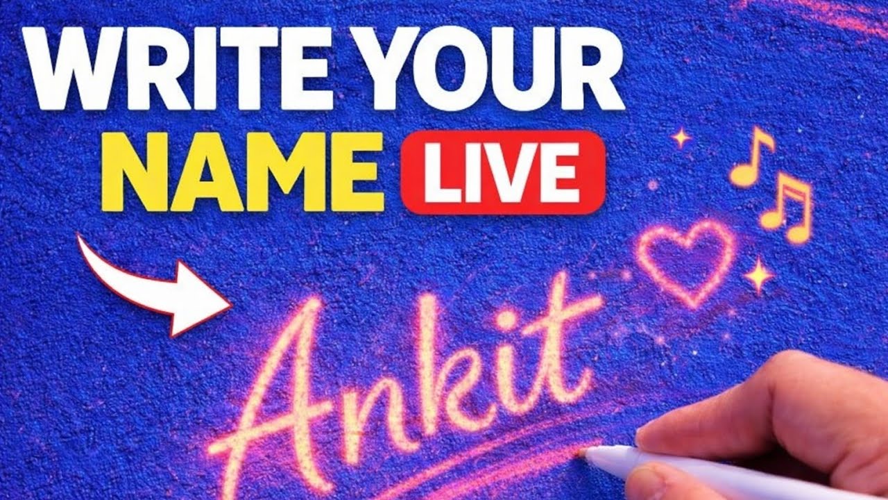 LIVE Name Writing ✍️ | Singing 🎤 | Write Your Name Live |