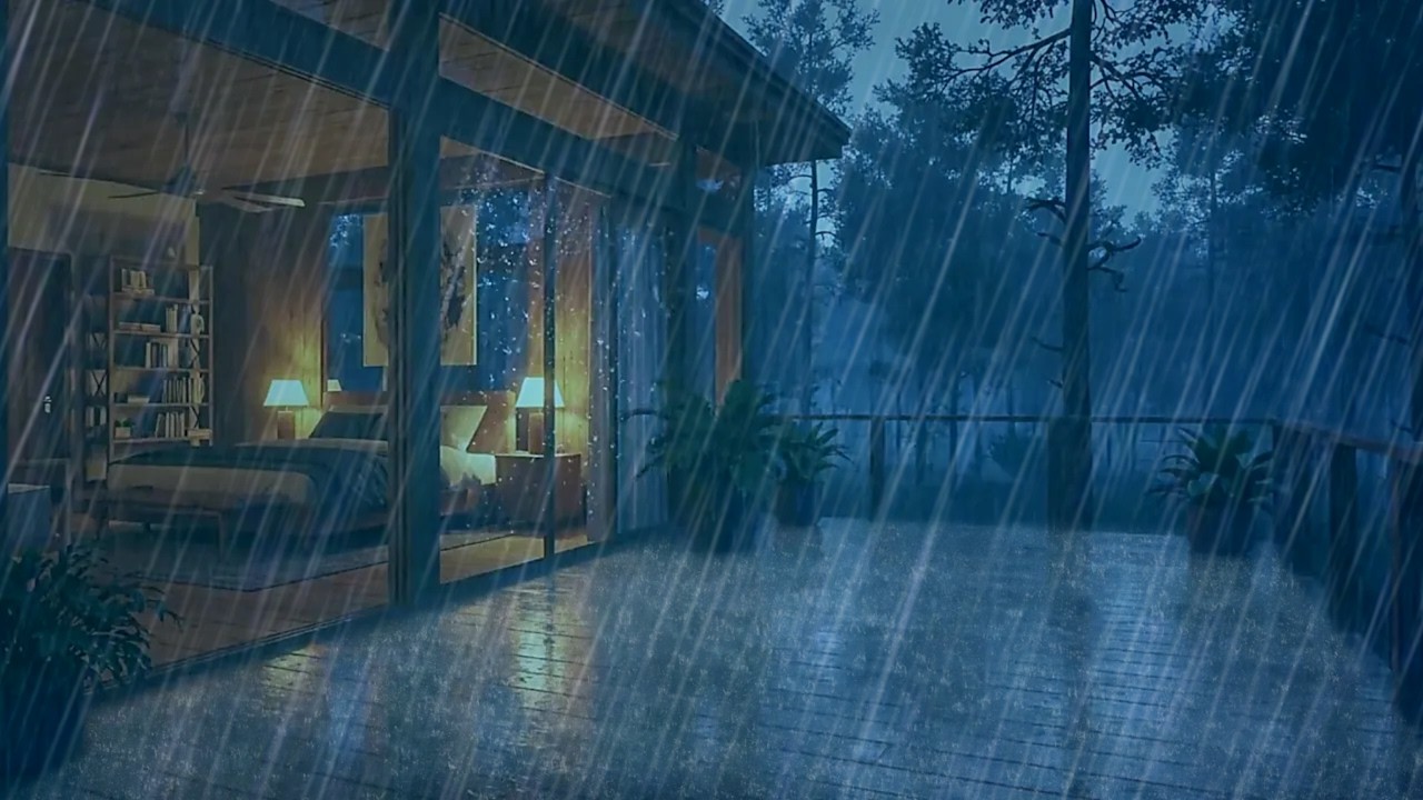 Best Rain in the Forest at Night 🌲 | Relaxing Rain Sounds With Wind
