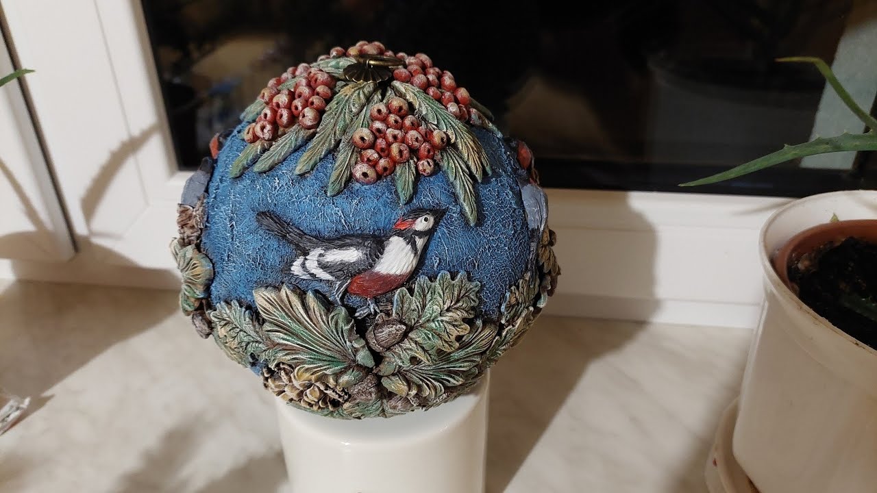 Christmas ornament - forest bauble with birds 🦆