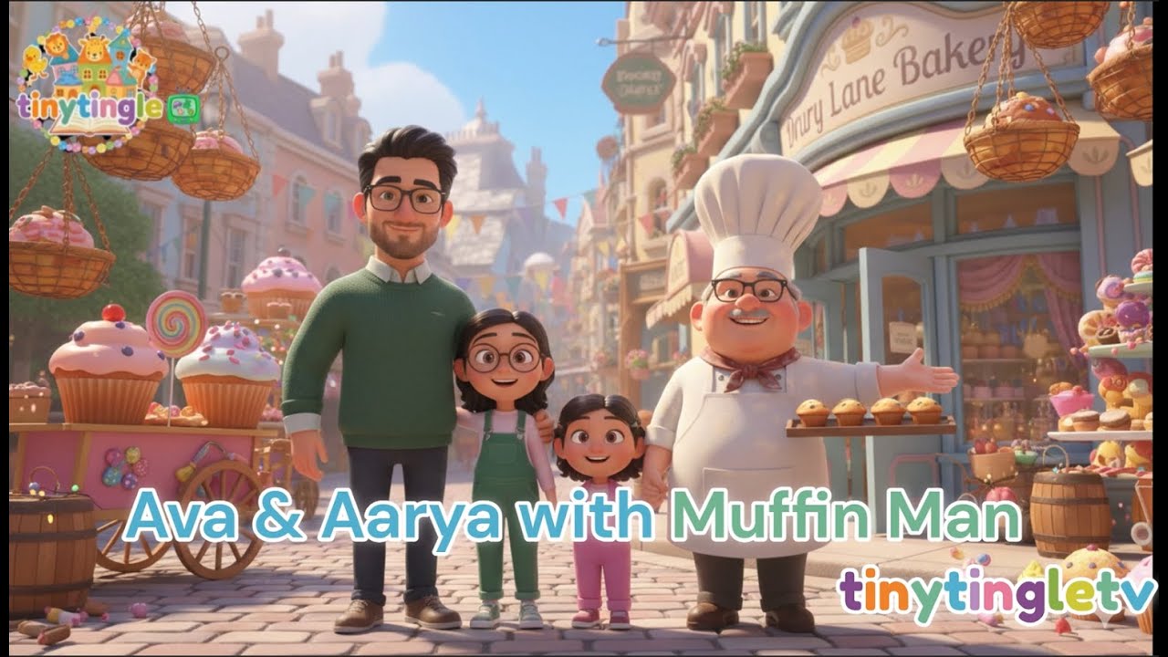 The Muffin Man Song 🧁 | Nursery Rhymes & Kids Songs with Ava & Aarya