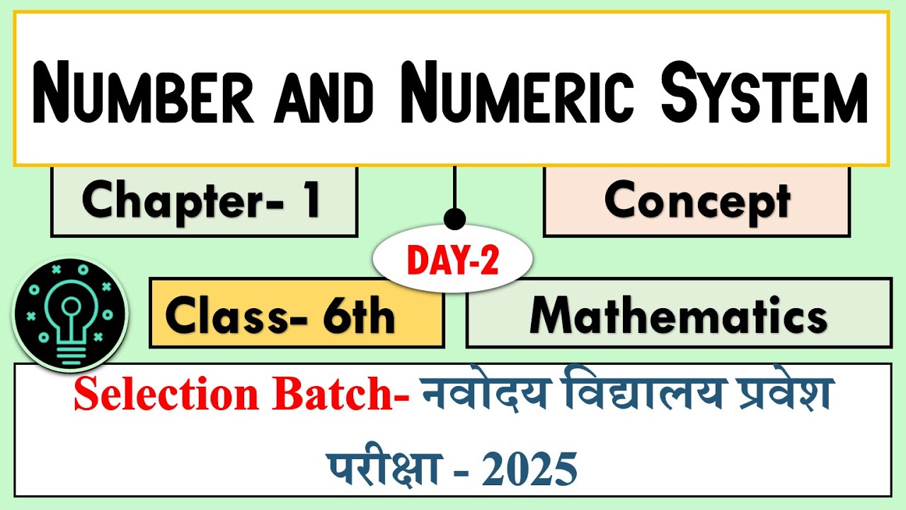 Number And Numeric System | Day -02 | Class 6th Maths Chapter -1| संख्या और संख्यात्मक प्रणाली |