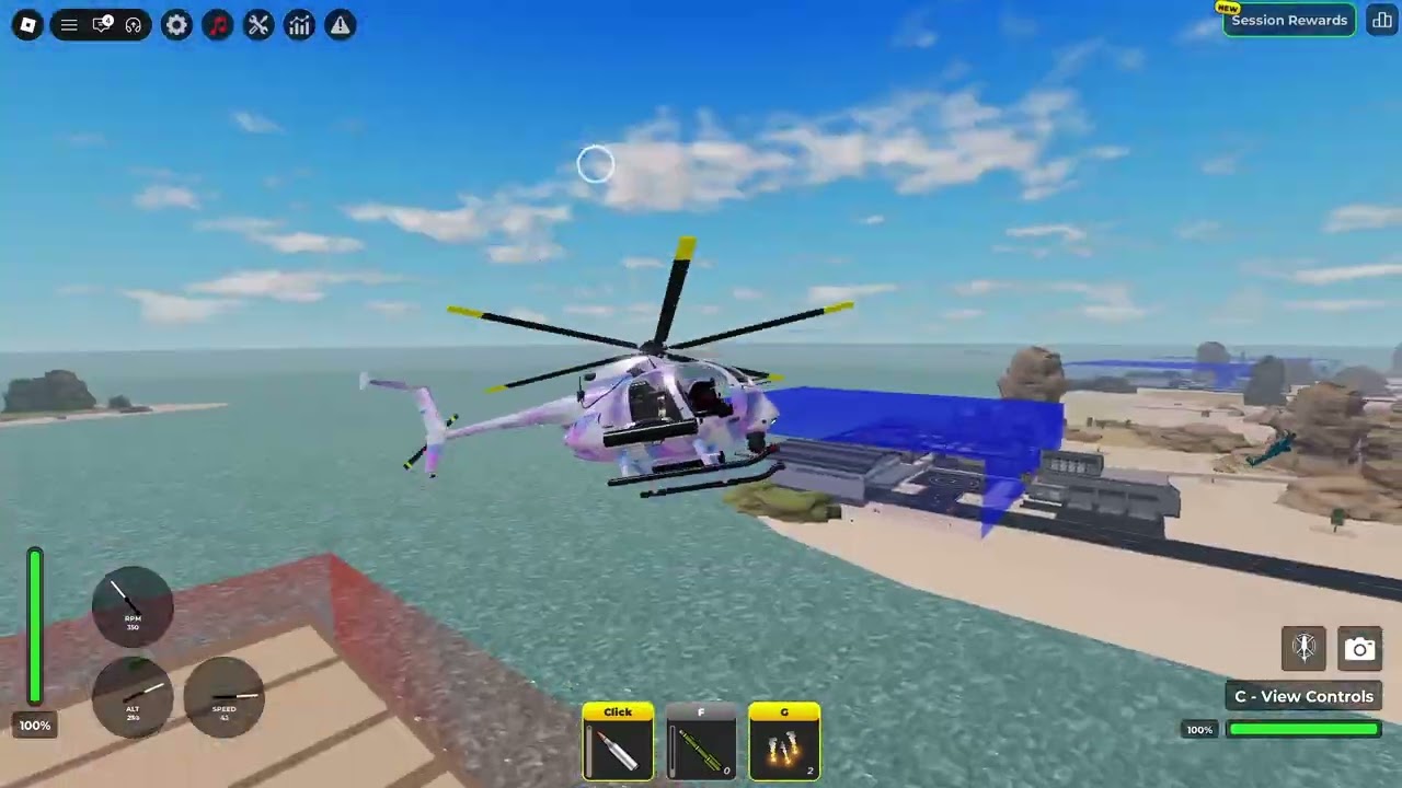 Destroying War Tycoon server with the AH-6 Littlebird