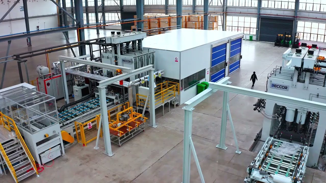 BECCOR KT series clamp feeding MFC short cycle melamine lamination hot press /MFC ламинирование