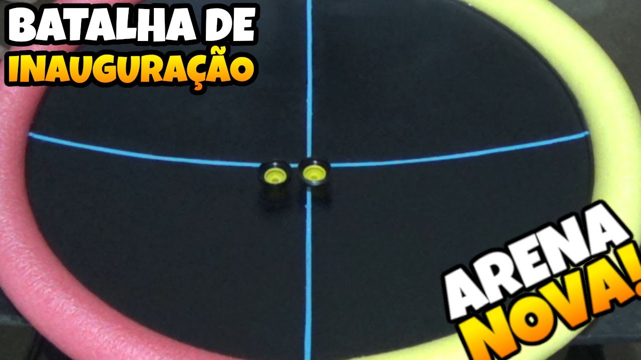 INAUGURAÇÃO DA NOVA ARENA COM BATALHA BEYBLADE (CASEIRA E COMPRADA)
