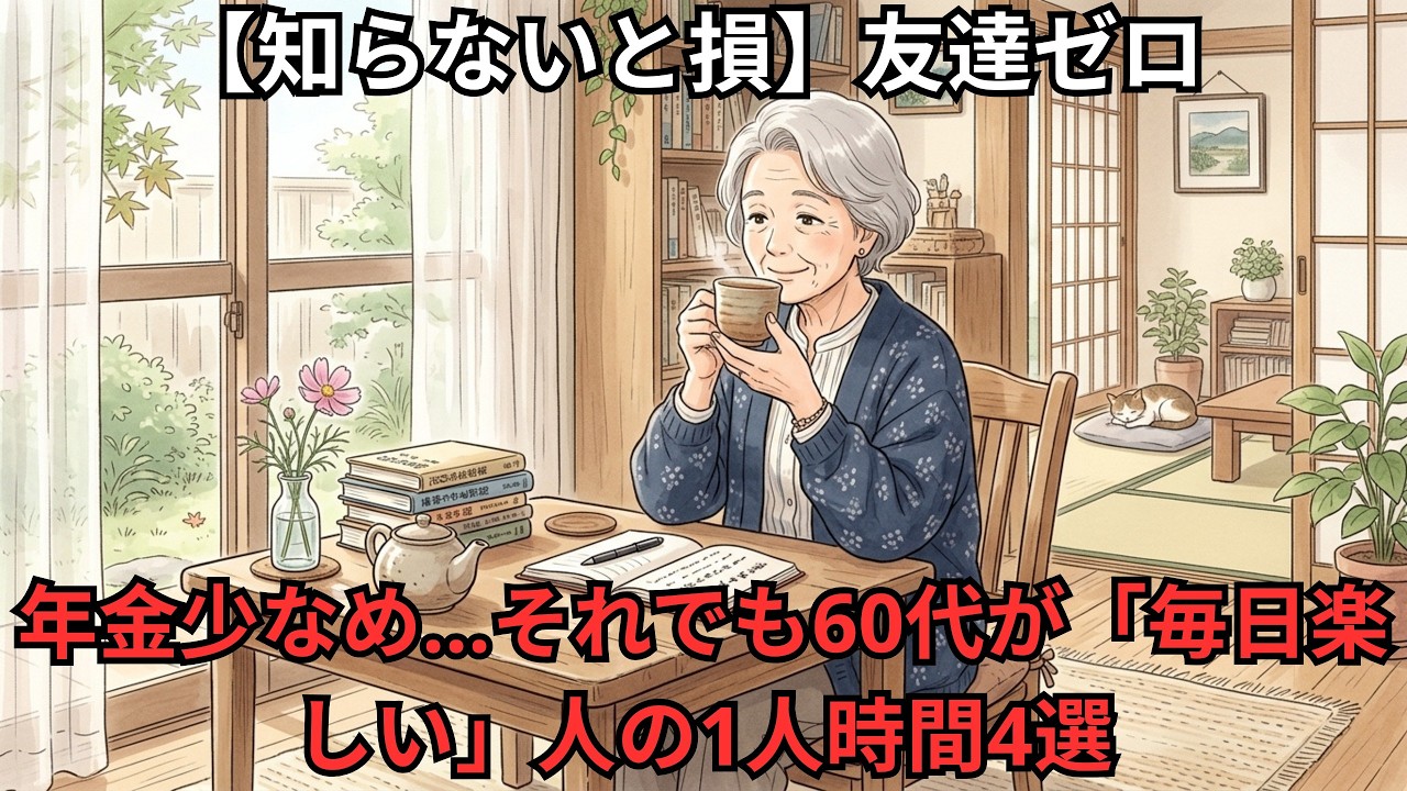 【知らないと損】友達ゼロ・年金少なめ…それでも60代が「毎日楽しい」人の1人時間4選
